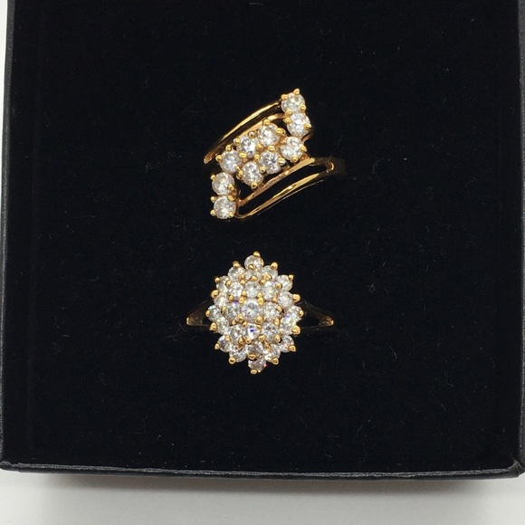 3 costume CZ rings